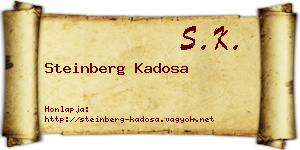 Steinberg Kadosa névjegykártya