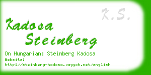 kadosa steinberg business card
